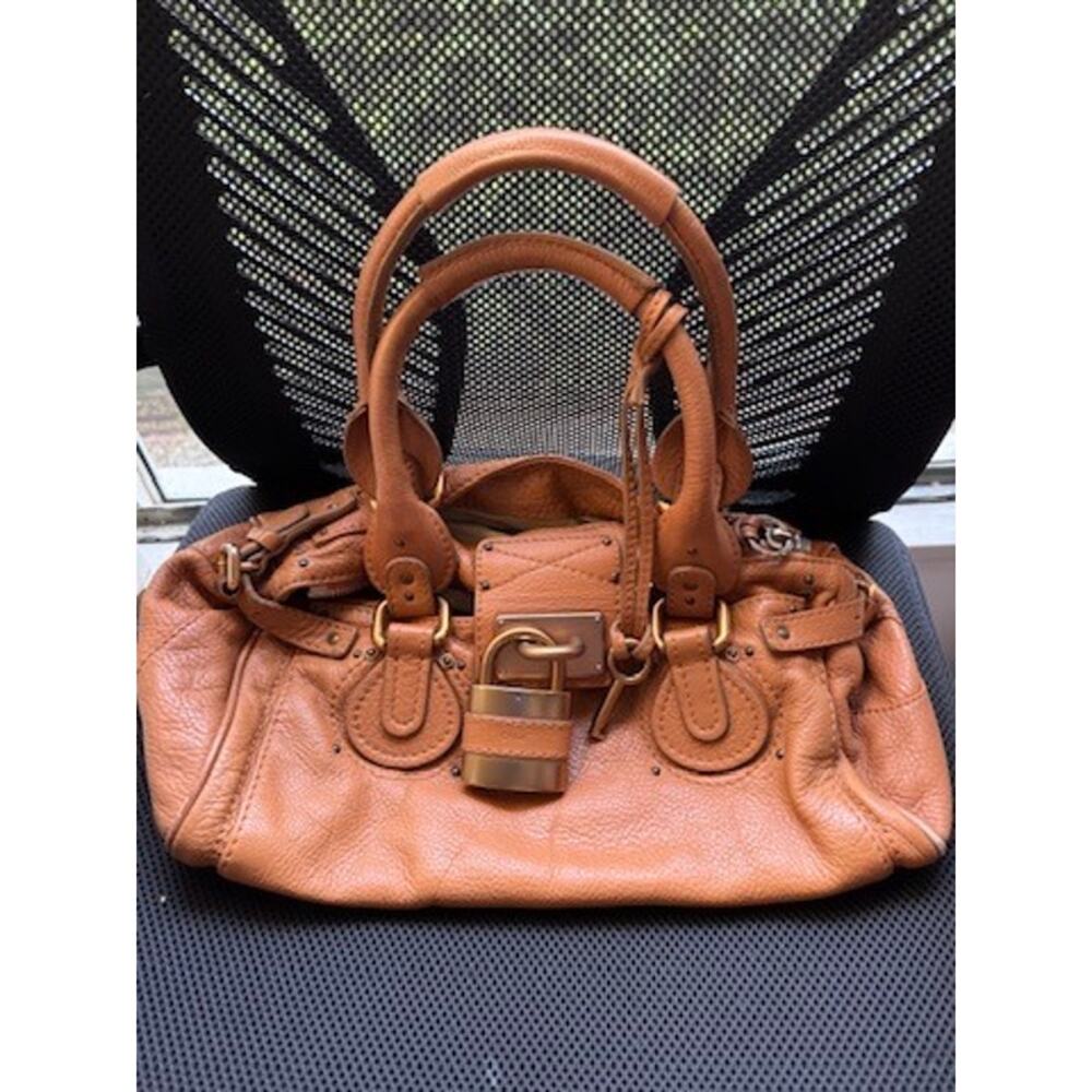 Chloé Paddington Leather Satchel Bag Tan/Brown - Picture 3 of 16